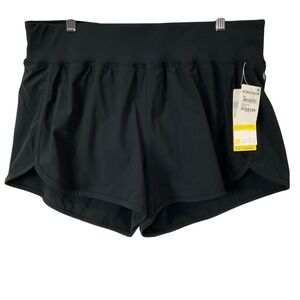Zella Womens Black Gym Training Shorts Moisture Wicking Athletic Shorts Size L